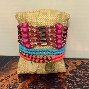 5/$25 - Boho Magnetic and Stretch Bracelet Lot